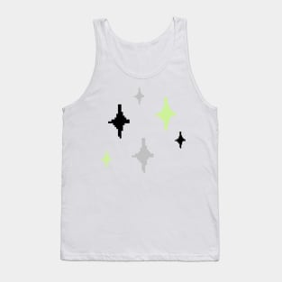 Agender Pride Sparkles Pixel Art Tank Top